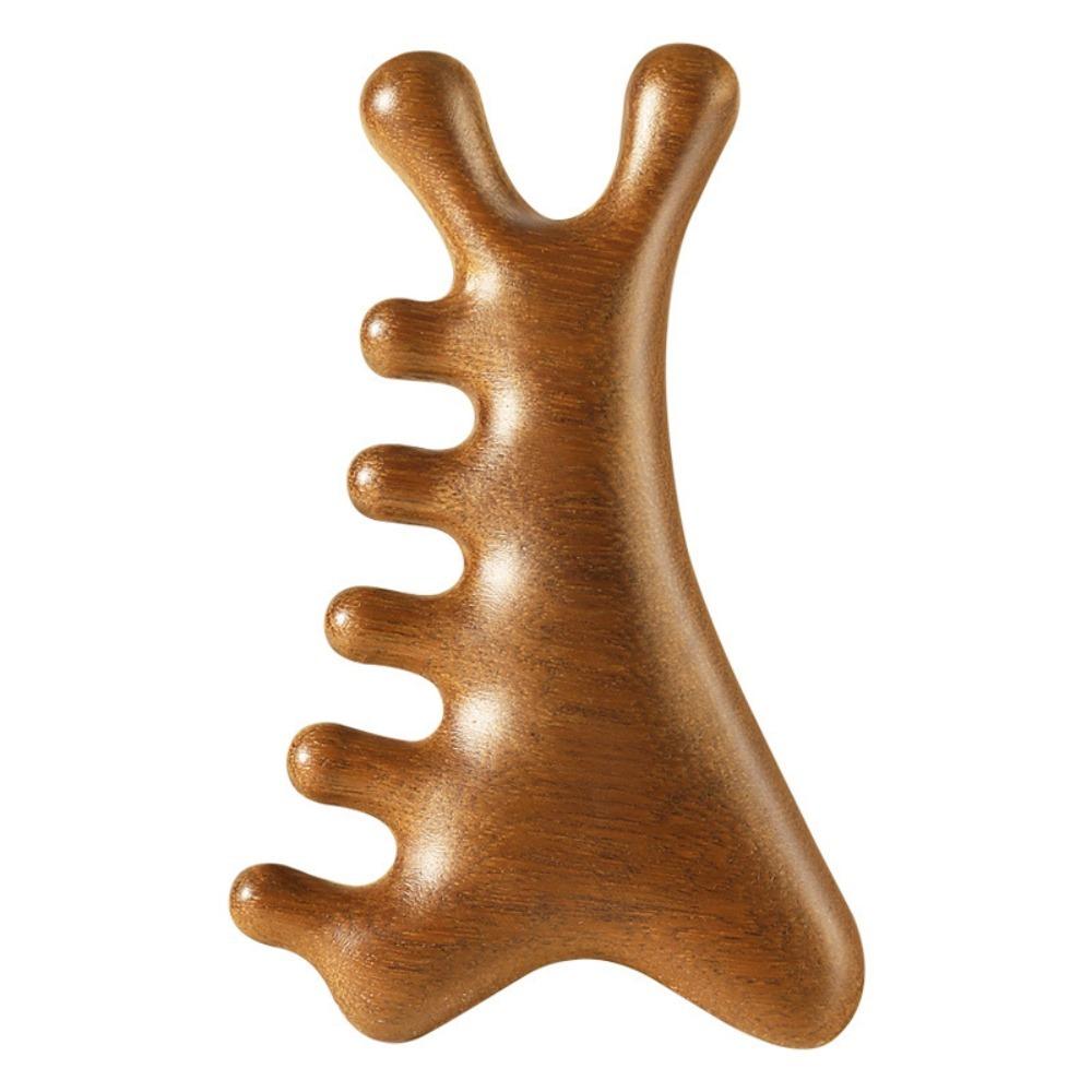 

4 in1 Head Massage Comb Multifunctional Wood Therapy Massage Comb Head Neck Nose Cheeks