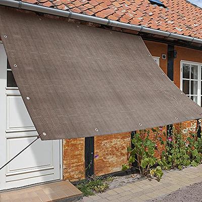 XiaZ Solskydd, 2*2,5m Solskyddstak, Verandaskydd, Insynsskydd, UV-skydd, Polyeten med Hög Densitet, Enkel Installation, Mockafärg, Cof