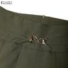 ZANZEA Women Elegant Casual Solid Color Loose Long Skirts