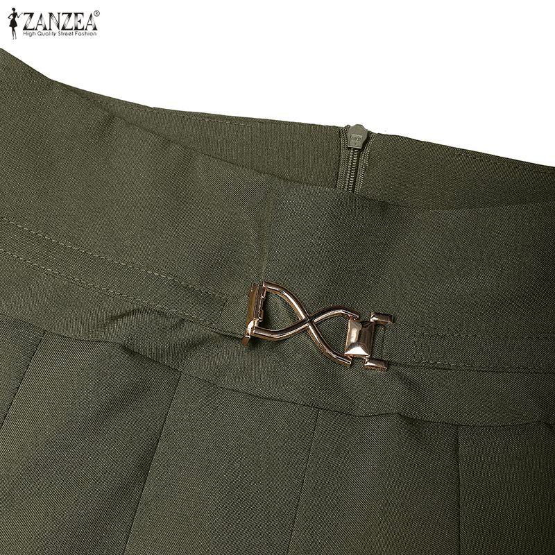ZANZEA Women Elegant Casual Solid Color Loose Long Skirts
