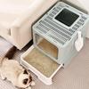 Enclosed Litter Box with Drawer Hooded Pet Supply Odor Control for Cats, Kittens