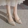 French Bar Mitzvah High Heels New Niche Versatile Bridesmaid Shoes Pearl Fine Heel Bride with Wedding Shoes