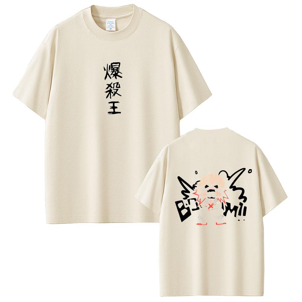 Hot Sale Anime My Hero Academia Bakugou Katsuki Graphic Tshirt Unisex Women Casual Soft Cotton Y2K Tshirt Male Unisexga Funny Tees