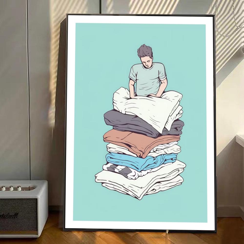 Laundry Day Art Poster Good Quality Prints and Posters Vintage Room Home Bar Cafe Decor Aesthetic Posters Waterproof Paper