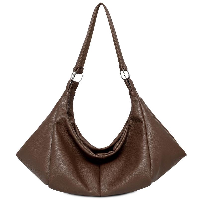 

Роскошные Модные Сумки из Мягкой Кожи Женские Коричневые Белые Вместительные Сумки Тоут для Шопинга Женская Повседневная Сумка Через Плечо Кошелек коричневый