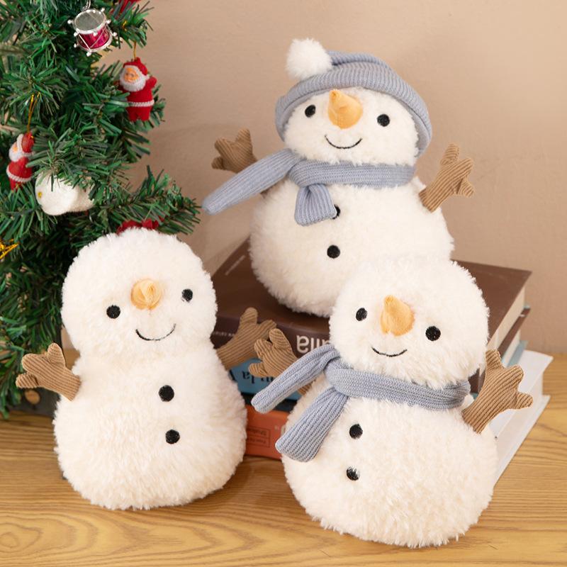 Winter new snowman plush toy cute Christmas gift children accompany doll activity gift