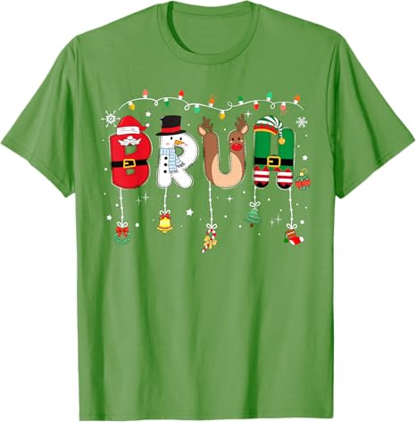 Bruh Funny Christmas Teens Boys Kids Xmas Pajamas TShirt Lazy Ugly Merry Christmas Pajamas Apparel Novelty Gift Y2k Saying Tee