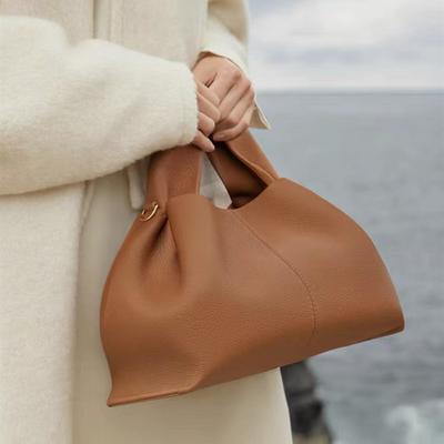 Women's Cloud Shape Shoulder Bag PU Small Crossbody Bags Detachable Strap Chic Bags