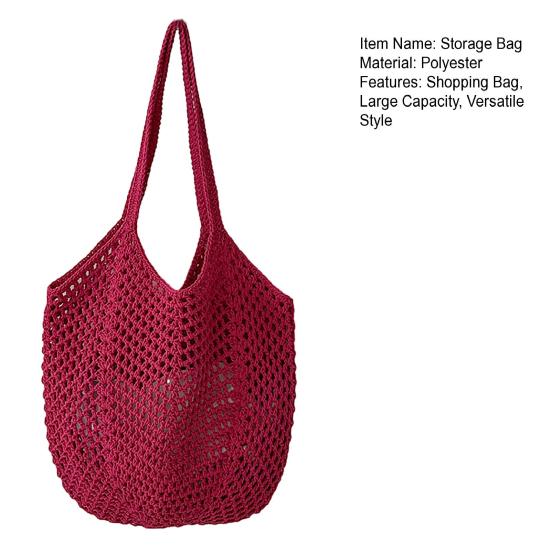 Borsa Intrecciata Vuota Borsa a TOTE in Paglia di Grande Capacità Borsa Elegante a Spalla Singola per Viaggio Spiaggia Shopping