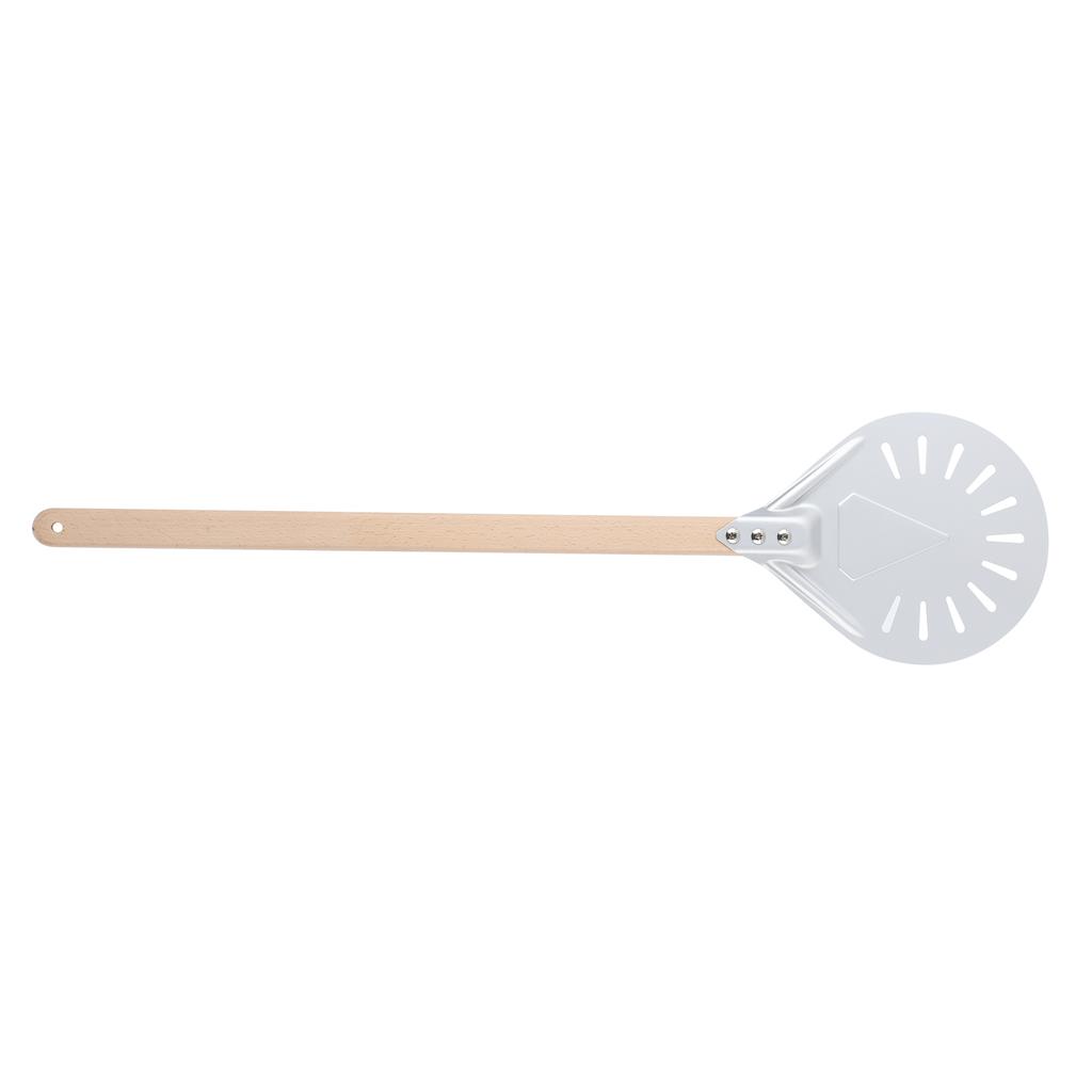 Pizza Shovel with 60cm Removable Wood Handle NonSlip Round Pizza Spatula Kitchen Utensils(8in )
