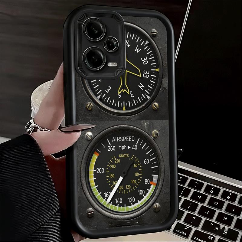 Phone Case for Xiaomi Redmi Note 15 14 13 Pro Plus Aircraft Instrument Cockpit Radar Shell 12S 11 11S 11T 5G 14S Soft Silicone F