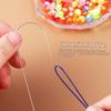 Pack of 6 Large Eye Curved Beading Needle and Beads Ends Accessory Designed for Bead Spinners and Jewelry Creation