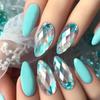 Diamond Almond Solid Color Press-On Nails - Hot-Selling False Nail Art Patches