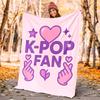 KPOP Flannel Blanket Soft Warm All-Season Throw, Design for Camping, Car Travel, Hiking Sofa, Bed, Office Perfect Gift for Parties