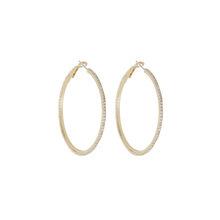 111 Silver Needles European and American Exaggerated Diamond-set Large Circle Earrings, Fashionable Temperament Earrings Show Face Thin Earrings