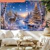 1Pcs Deer In Winter Wonderland Snow Scene Decoration Background Xmas Backdrop Decorations For Photo Studio Photo Booth Party