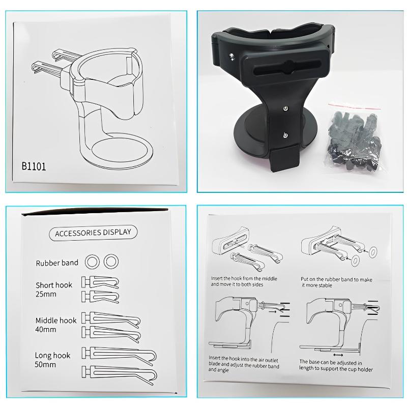 In-car Air Vent With Diamond Cup Holder Bling Rhinestone Drink Holder Auto Vent Clamp Clip for Car Water Bottle Ashtray Bracket