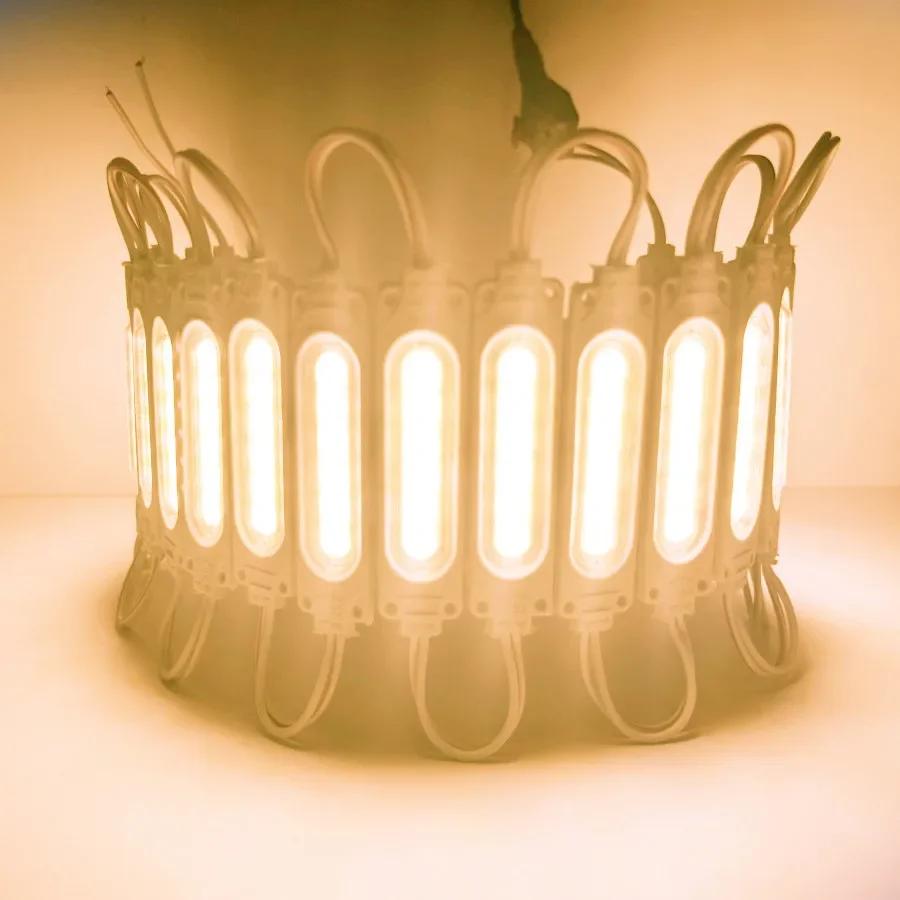 20/lot RGB Flowing Light 12V Highlight Led Module Waterproof IP65 Foldable COB Light Strip Backlight Shop Banner Car Decoration