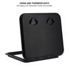 Deck Access   Inspection Cover Anti UV with Lock Accessory for Marine Boat 20x18in(Black )