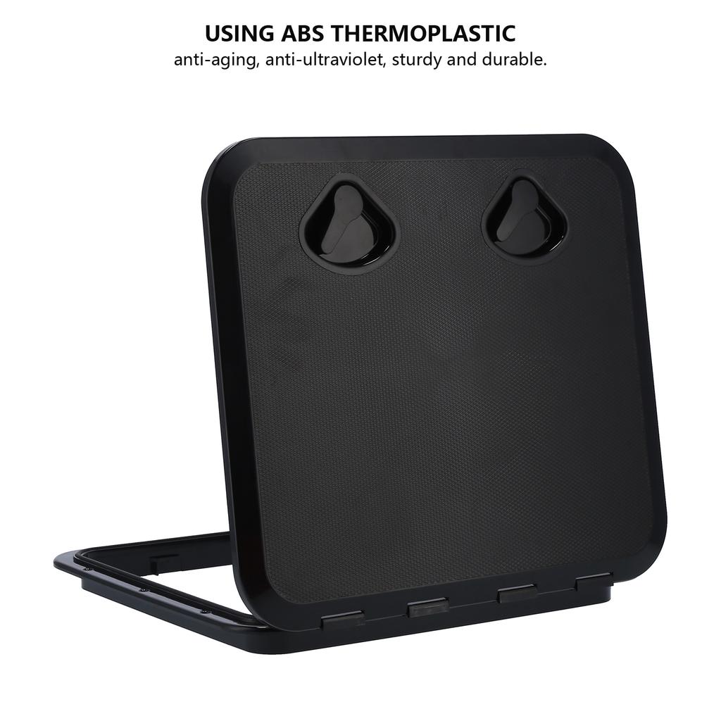 Deck Access Inspection Cover Anti UV with Lock Accessory for Marine Boat 20x18in(Black )