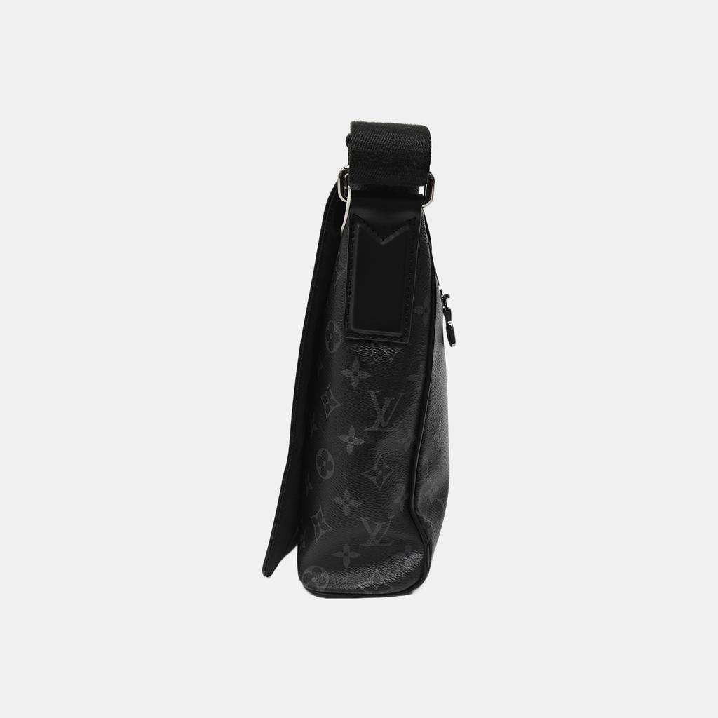 [Pre-Owned] District Mm Monogram Canvas Leather Commuter Briefcase Laptop Bag - Very Good #OMBN2A