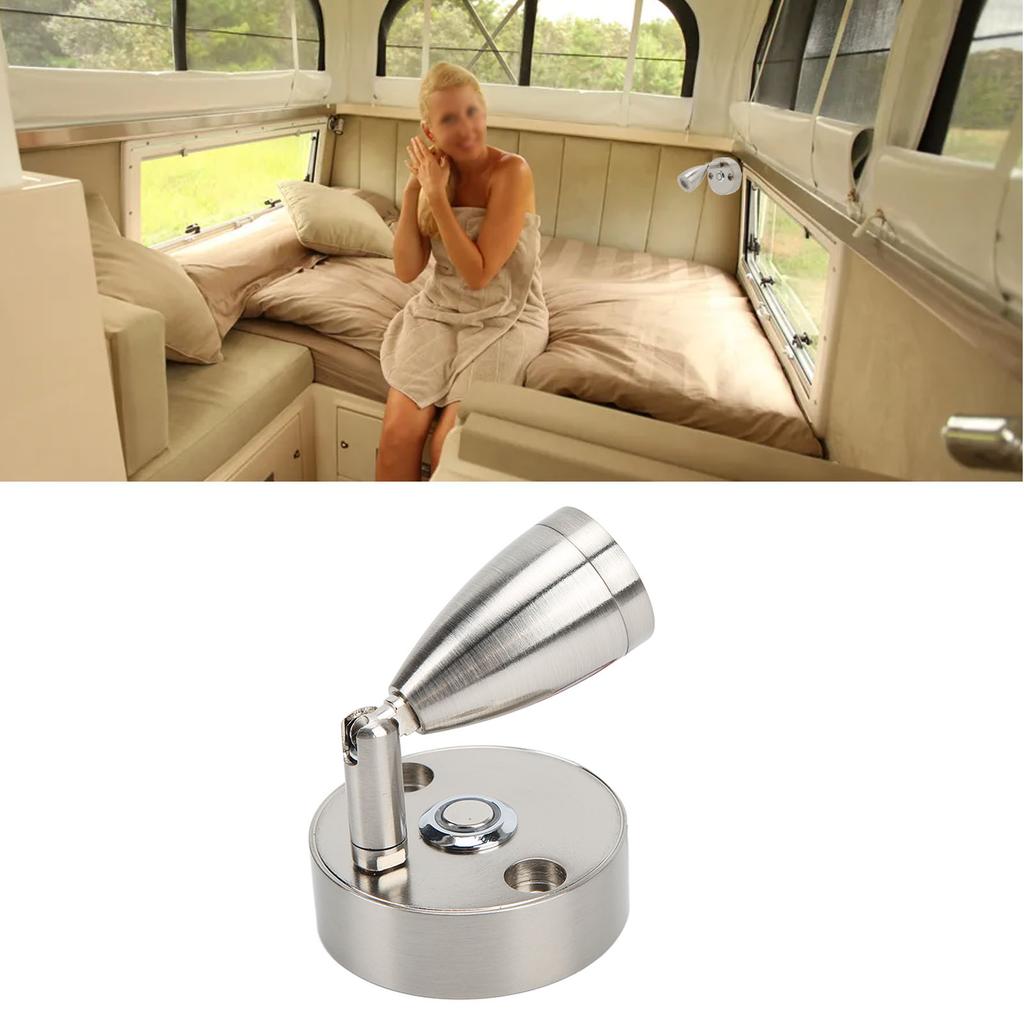 LED RV Rding Light Touch Dimmer 3 Lighting Color with USB Charging Port 1224V 3W for Camping Trailers Yachts