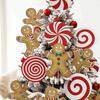 4/8/12Pcs Peppermint Lollipop Picks Christmas Tree Ornaments Large Size Christmas Tree Top Star