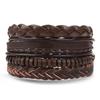Batman Vintage Rope and Beads Multi-Layer Leather Bracelet Set for Men