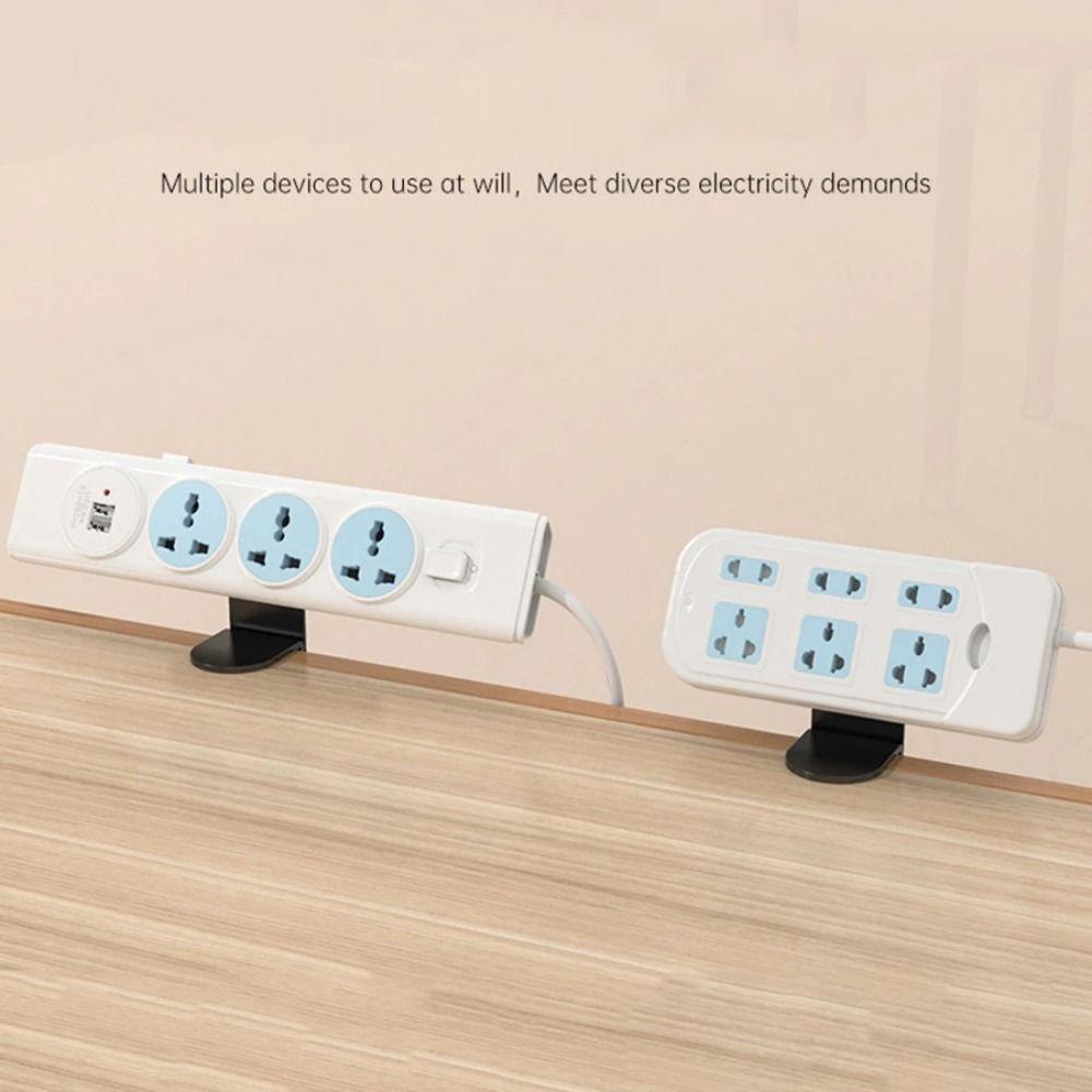 No-Drill Cable Management Tray Clamp on Outlet Fixing Rack Under Desk Power Strip Holder  Home