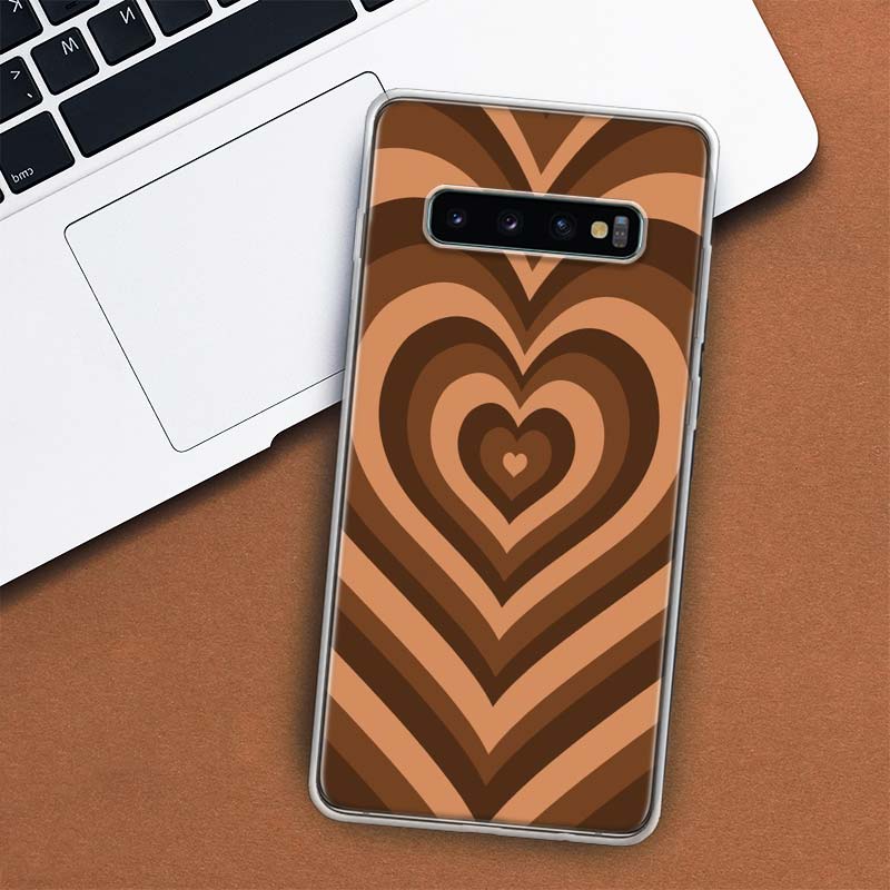 Fashion Purple Heart Swirl Circle Phone Case For Samsung Galaxy M21 M12 M31S M32 M51 M52 Note 20 Ulte 10 Plus 9 8 J4 J6 + J8 M11