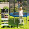 Outdoor Trampoline for Children and Adults, 80 kg Load, 36 Springs, 183 cm, Blue