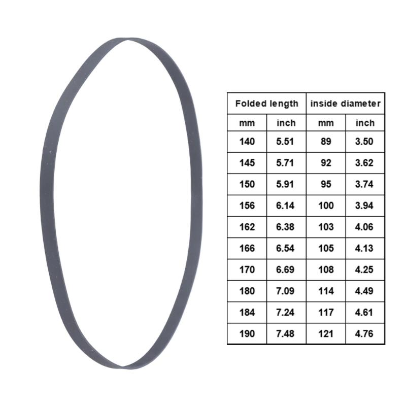 Wear Resistant 4mm Flat Transmission Belt for Classical Tape Players Easy Replacement Process 140-190mm Folded