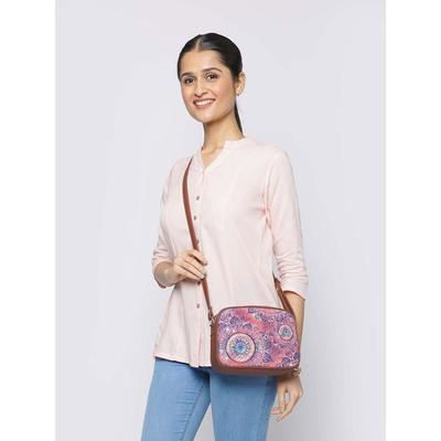 Handmade Vegan Leather Women's Sling Cross-Body Bags With Adjustable Shoulder Strap