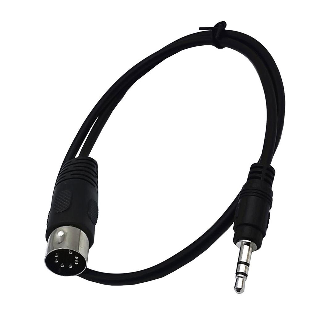 Flexible 3.5mm to DIN7P Cable DIN7P Male to DC3.5mm Audios Cable for Clear Signal Transfer for DIN7 Stereo Equipment