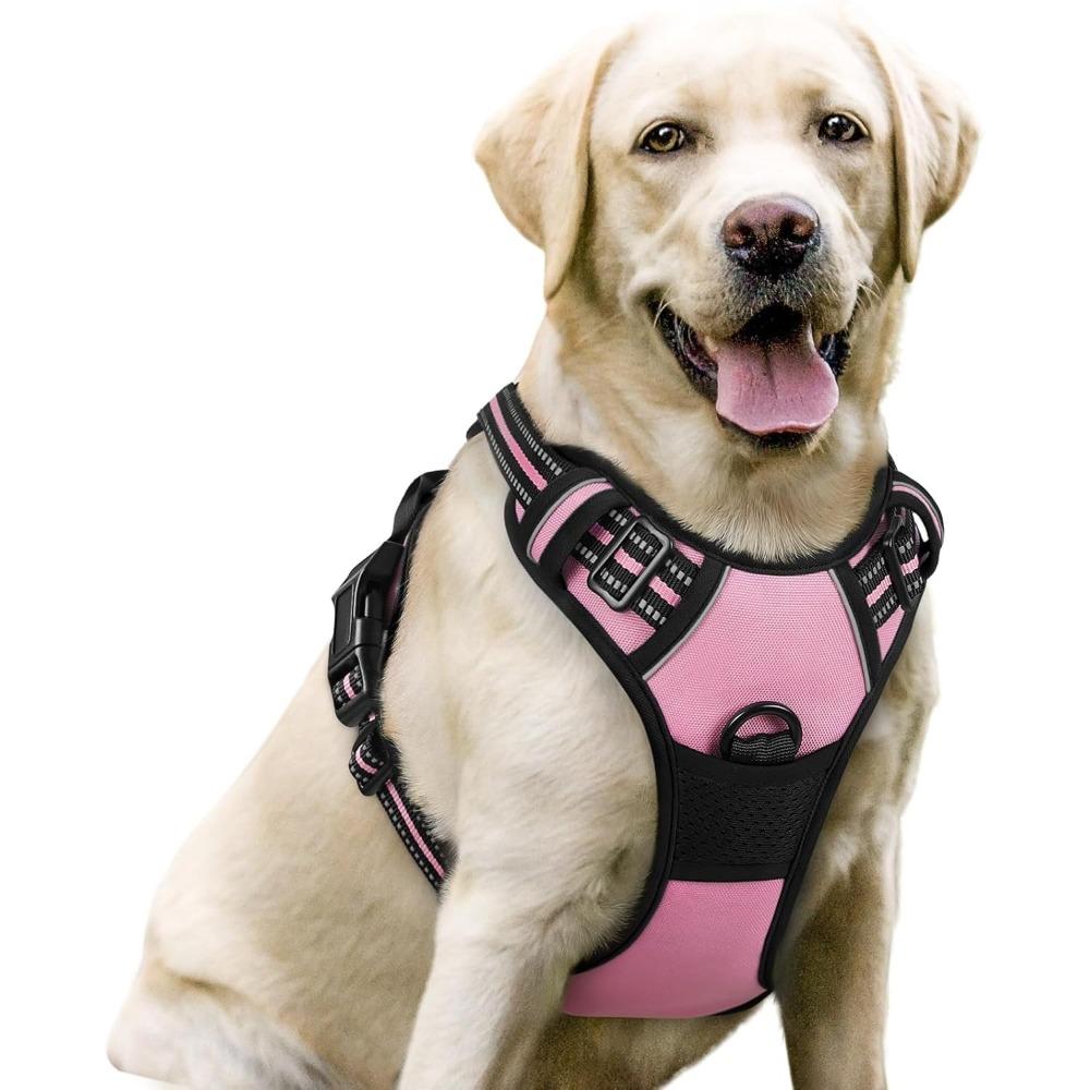 Dog harness, anti-pull, pet harness,  outdoor pet vest with 3M reflective strips, Oxford cloth material, suitable for small, medium and large dogs,