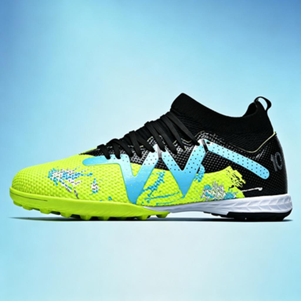 Adult TF Soccer cleats Skin-friendly PU Mesh Fabric Full Rubber Short Stud Reliable Quality Daily Turf Football Competition Clea