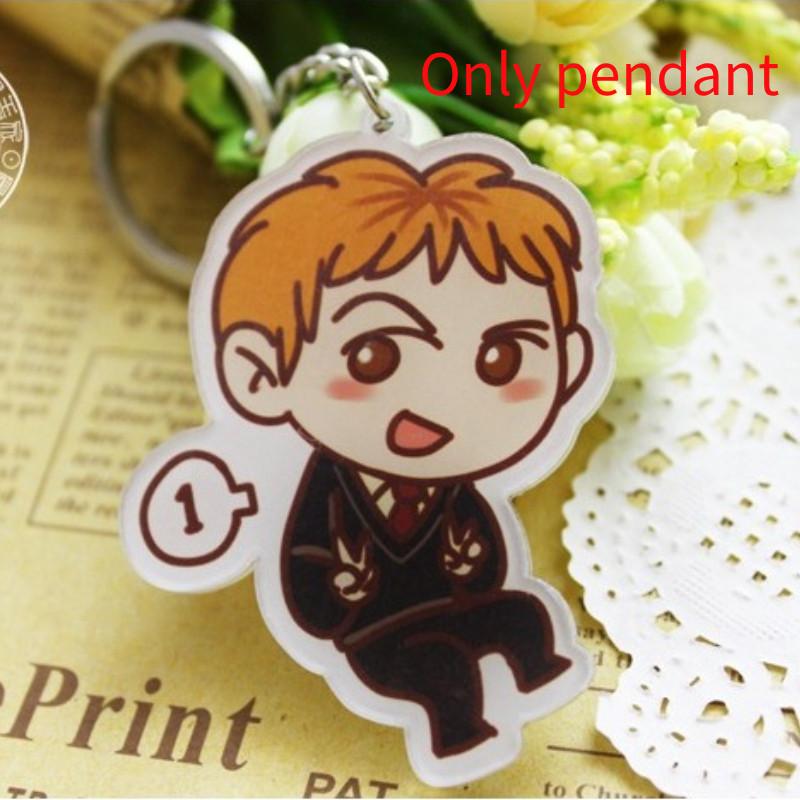 Potter Cartoon Harry Snape Malfoy George Bill Movie Character Pendant Keychain