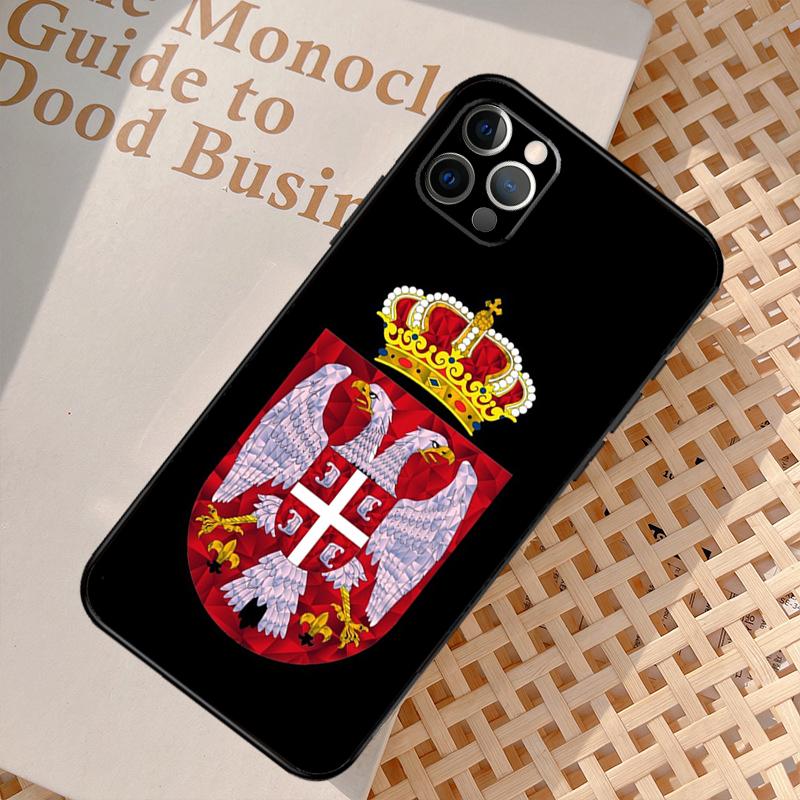Serbian Passport Flag Phone Case For iPhone 17 Air 16 15 14 13 11 12 Pro Max 13 12 mini 15 16 Plus 16e Cover Coque