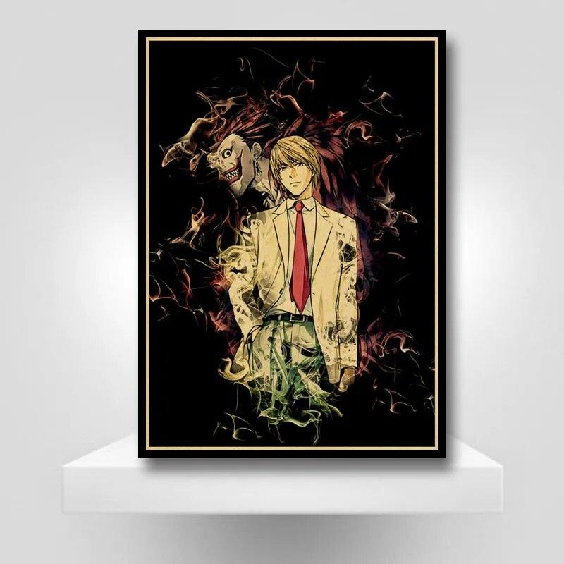 Classic Anime Death Note Poster Mural Retro Kraft Paper Prints Wall Sticker Bar Room Decoration Painting Home Decor Picture