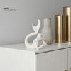 Literary Style Room Decor 3D Printed Mermaid & Starfish Figurine, Exquisite Sculpture, Ocean Small Statue for Bay Window Theme Desktop Ornament