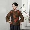 Xiangyun yarn mulberry silk shirt top women's  new silk printed shirt