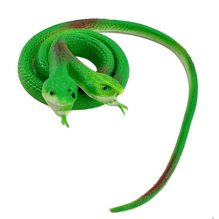 Two-headed Snake Funny Scary Tricky Prank Joke Novelty Toy 2PCS/set 75CM Simulation Rubber Soft Fake Snake Toys For Adult Boys