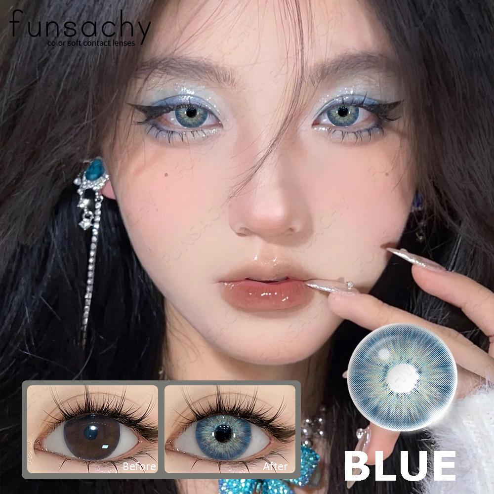 FUNSACHY 1 Pair Fashion Colored Contact Lenses Korean Brown Contact Lenses High Quality Natural Cosmetic Pupils Lenses Annual