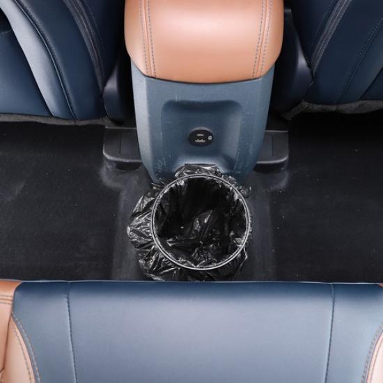 Rear Center Console Garbage Bag Holder Ring Trash Can For Ford Maverick