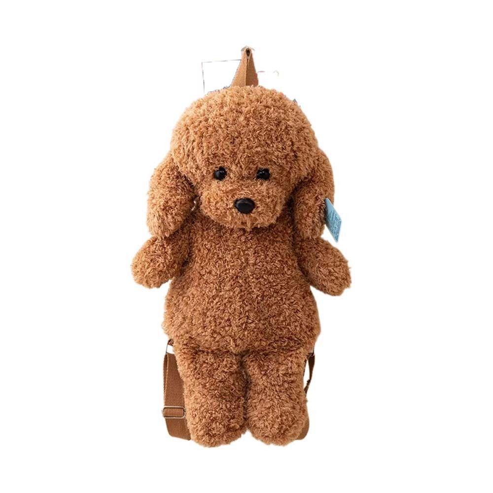 Stuffed Doll Dog Plush Backpack Large Capacity Animal Plush Toys Dog Shoulders Bags  Students