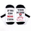 1 Pair Nurse Socks Novelty If You Can Read This Offduty Letters Jacquard Designs Comfortable Breathable Cotton Socks