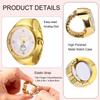 Stylish Women's Ring Watch, One Size Fits All: Stainless Steel Analog Quartz Watch, Gold or Silver, Fashion Accessory - Perfect Gift for Birthdays,