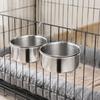 Dog Cage Food and Water Bowl Set, 2 Hanging Dishes with Smooth Surfaces for Quick Washing After Dry Food, Wet Food, or Drinking Water Use