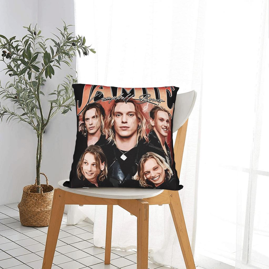 Jamie Campbell Bower Vintage Pillow Cover Custom Cushion Cover Fashion Pillow Case For Living Room Chair