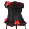 Women Lolita Clubwear Lace Up Boned Steampunk Corset Bustier Top Plus Size Overbust Party Costume